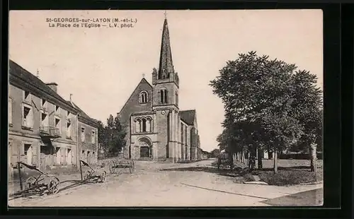 AK St-Georges-sur-Layon, La Place de l`Eglise
