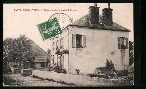 AK Saint-Léger-Vauban, Maison natale du Maréchal Vauban