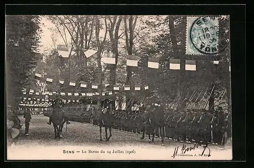 AK Sens, La Revue du 14 Juillet, 1906