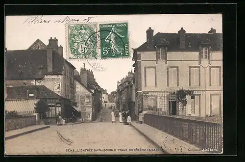 AK Sens, Entrée Du Faubourg D 'Yonne, Du Coté De La Gare