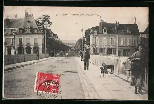 AK Joigny, Avenue Gambetta, Cóté Ville