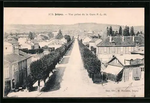 AK Joigny, Vue prise de la Gare P.-L.-M.