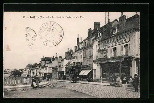 AK Joigny, Le Quai de Paris, vu du Pont