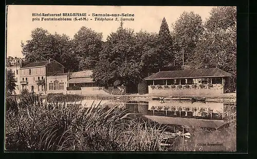 AK Samois-sur-Seine, Hôtel-Restaurant Beau-Rivage