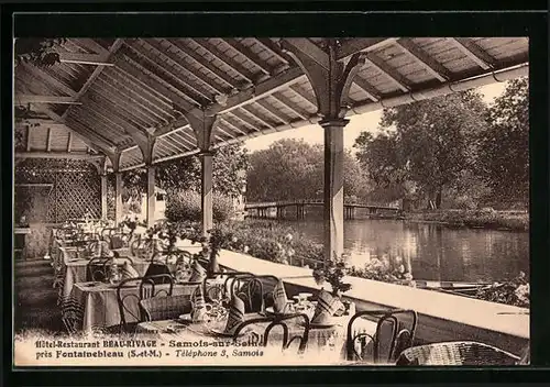 AK Samois-sur-Seine, Hôtel-Restaurant Beau-Rivage