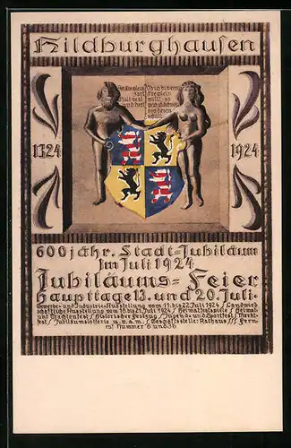 AK Hildburghausen, 600 jähriges Stadt-Jubiläum 1924