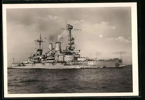 AK Linienschiff Schlesien der Kriegsmarine auf Steuerbord