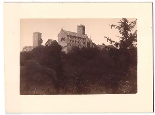 Fotografie unbekannter Fotograf, Ansicht Eisenach, Blick zur Wartburg