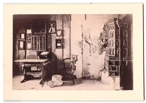 Fotografie unbekannter Fotograf, Ansicht Eisenach, Zimmer des Martin Luther auf der Wartburg