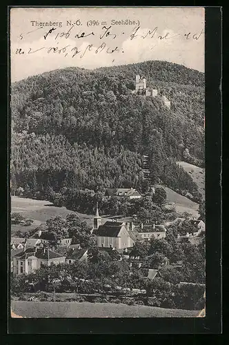 AK Thernberg, Ortsansicht aus der Vogelschau