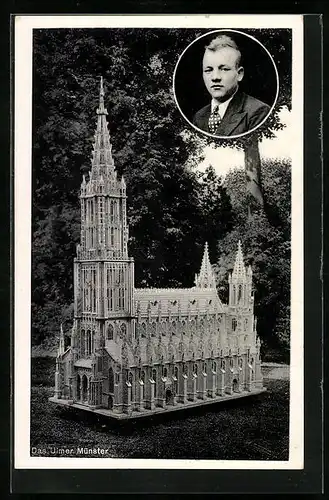 AK Modellbau des Ulmer Münsters von Paul Gansen