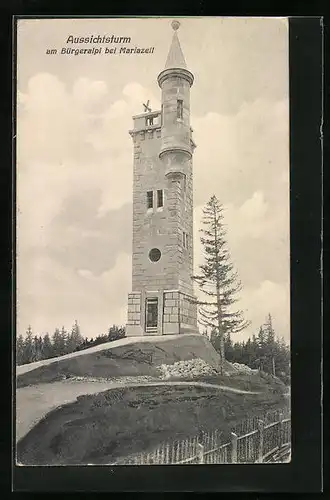 AK Mariazell, Aussichtsturm am Bürgeralpl