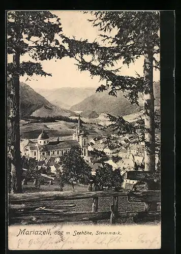 AK Mariazell, Ortsansicht von oben