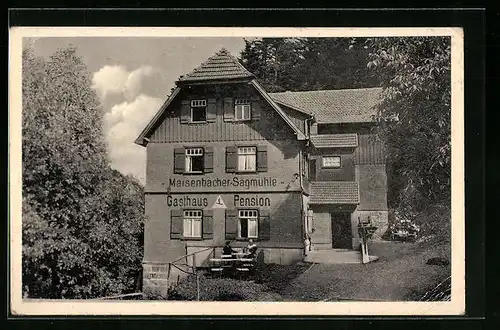 AK Bad Liebenzell /Württemberg, Gasthaus u. Pension Maisenbacher Sägmühle, Inh.: O. Fuhrmann