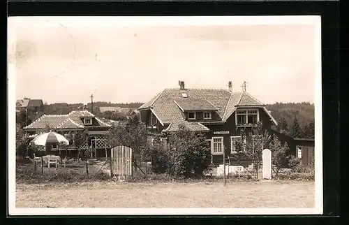 AK Würzbach, Haus Tannenblick mit Garten