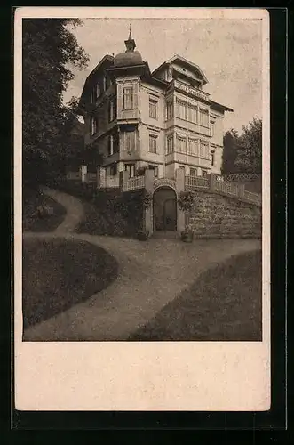 AK Wildbad, Hotel-Kurhaus Schönblick, Frontalansicht mit Park
