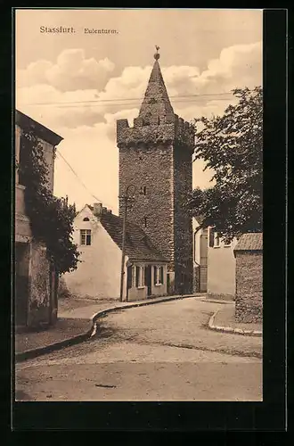 AK Stassfurt, Strasse am Eulenturm