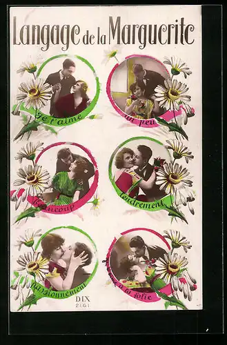 AK Langage de la Marguerite, Blumensprache