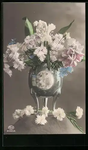 AK Bunter Blumenstrauss in einer Vase
