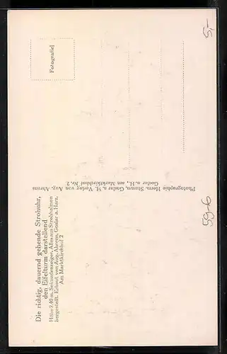 AK Eiffelturm-Kunststrohuhr in Goslar