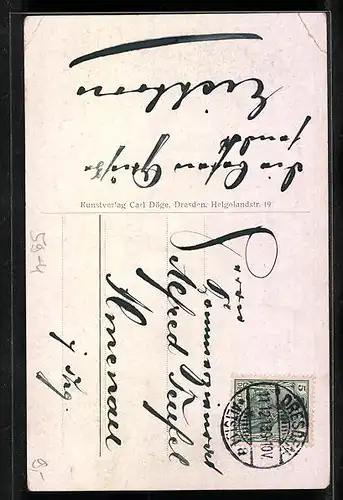 AK Kurioses Datum 11.12.1913, Briefmarke