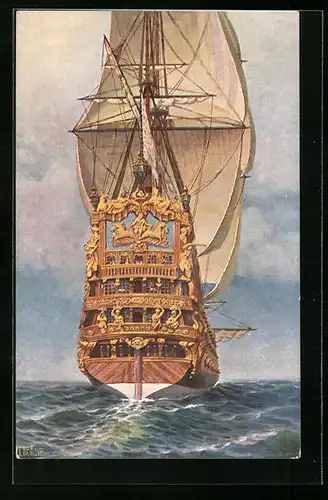 Künstler-AK Christopher Rave: Franz. Linienschiff Le Soleil Royal, 1600