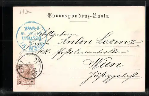 AK Linz a. D., Altstadt mit Brücke aus der Vogelschau