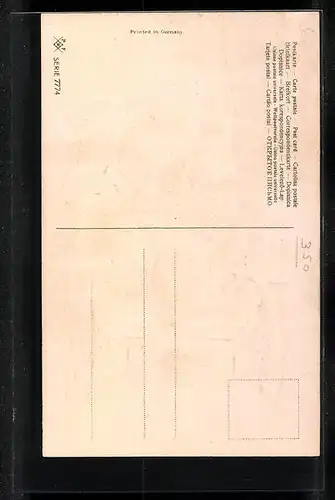 Präge-AK Chauffeur und Dame turteln im Auto