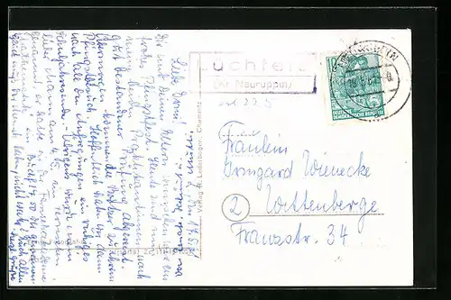 AK Landpoststempel Lüchfeld /Kr. Neuruppin