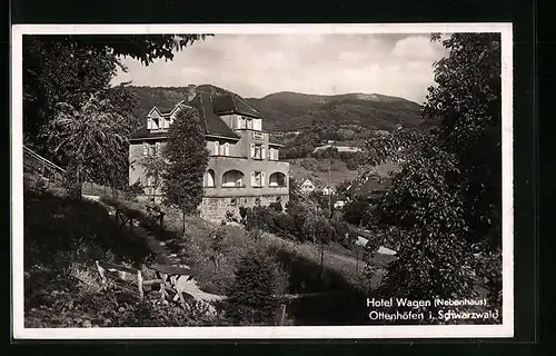 AK Ottenhöfen /Bad. Schwarzw., Hotel Wagen Nebenhaus