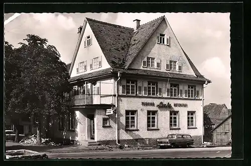 AK Steinegg /Pforzheim, Gasthof-Pension Zur Linde, Bes. Fam. Leicht