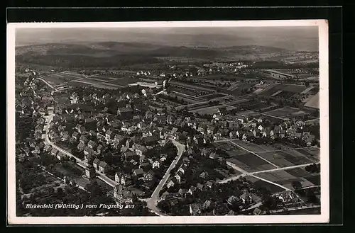 AK Birkenfeld /Württ., Ortspartie vom Flugzeug aus