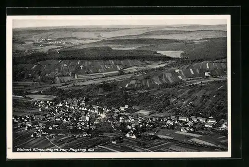 AK Ellmendingen, Weinort vom Flugzeug aus