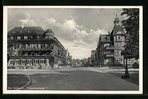 AK Bad Dürrheim, Parkhotel Kreuz an der Friedrichstrasse