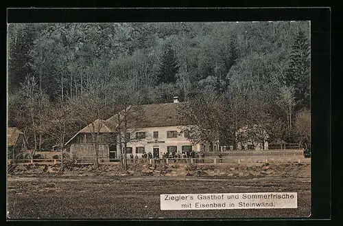 AK Hartkirchen-Steinwand, Ziegler`s Gasthof und Somerfrische mit Eisenbad in Steinwand