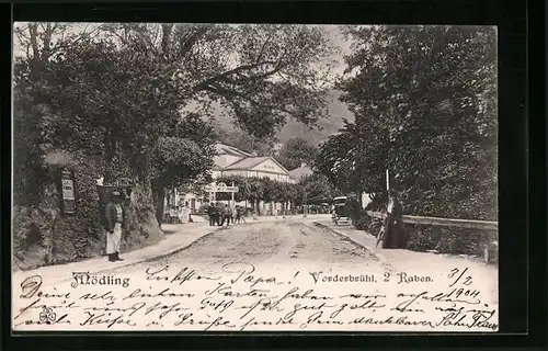 AK Mödling-Vorderbrühl, Hotel Zwei Raben