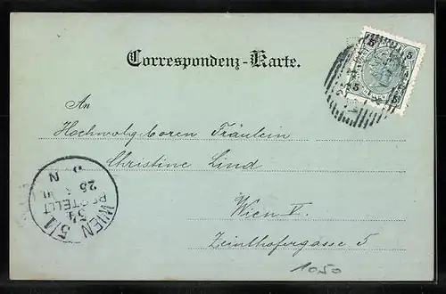 Mondschein-AK Weidling /Donau, Strassenpartie bei Nacht