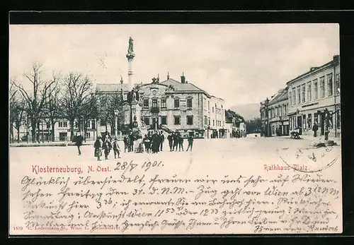 AK Klosterneuburg, Sparcasse am Rathaus-Platz