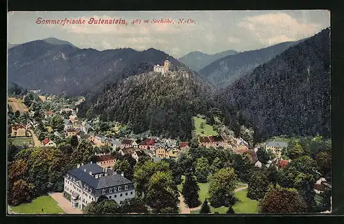AK Gutenstein, Totalansicht aus der Vogelschau