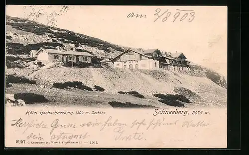 AK Schneeberg, Hotel Hochschneeberg