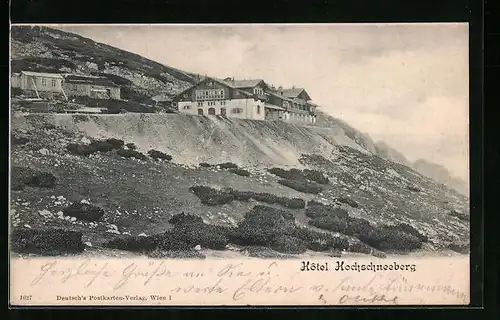 AK Schneeberg, Hotel Hochschneeberg im Sommer