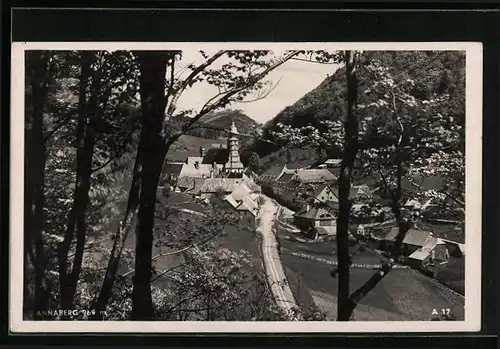 AK Annaberg, Ortsansicht mit Kirche im Sommer