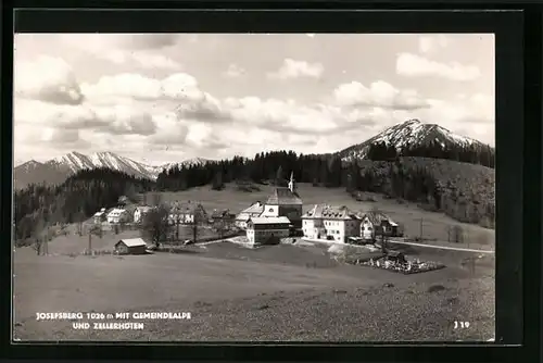 AK Josefsberg, Ortsansicht mit Gemeindealpe und Zellerhüten