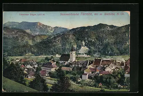 AK Türnitz, Totalansicht mit Türnitzer Höhe