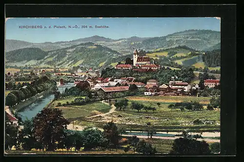 AK Kirchberg /Pielach, Totalansicht mit Kirche