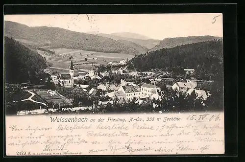 AK Weissenbach /Triesting, Ortsansicht aus der Vogelschau