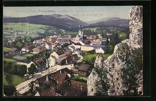 AK Pottenstein /Triesting, Blick vom Kahlkopf aus