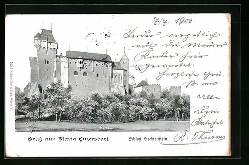 AK Maria Enzersdorf, Schloss Liechtenstein