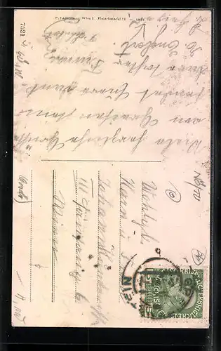 AK Greifenstein /Donau, Teilansicht mit Blick zur Burgruine