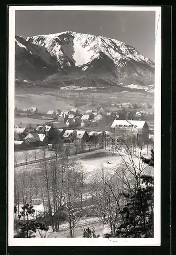 AK Puchberg a. Schneeberg, Ortsansicht im Winter